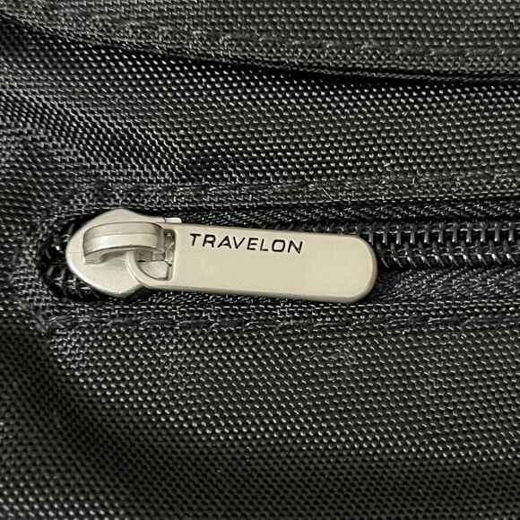 TRAVELON Anti-Theft Classic Small Black Shoulder Crossbody Travel Bag NWOT - Picture 2 of 11
